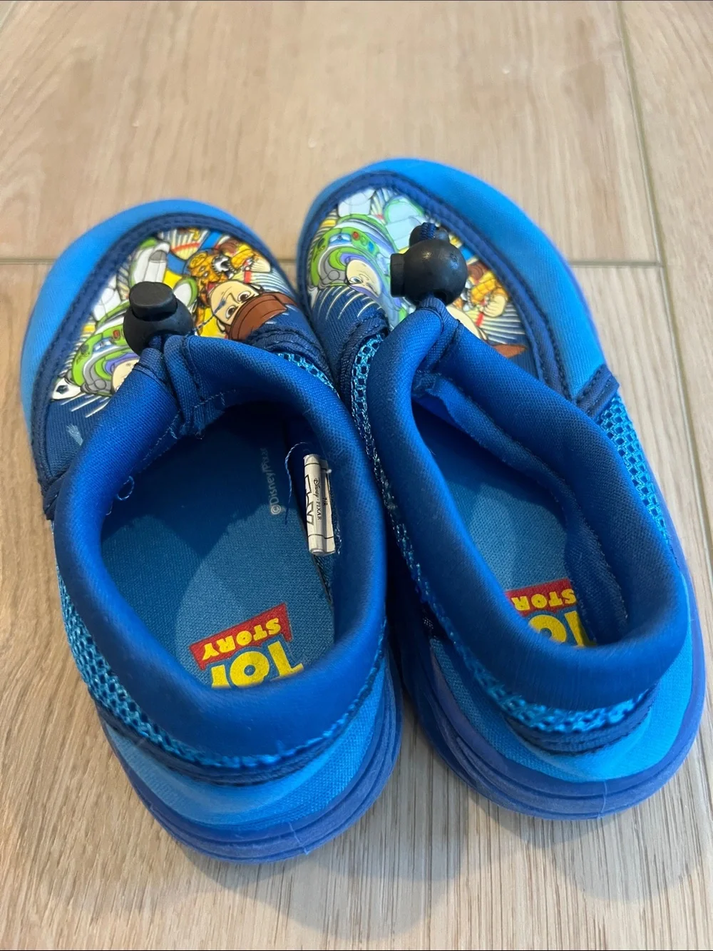 Disney Toy Story Blue Kids Slip-On Water Shoes with Woody & Buzz
